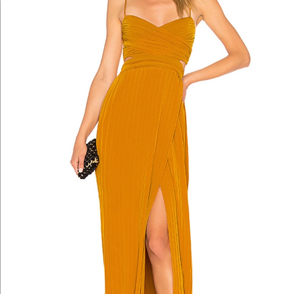 A.L.C. Sienna midi dress in marigold, size 8